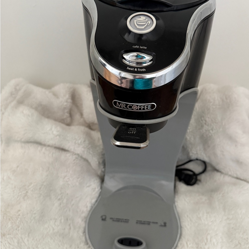 Mr. Coffee Black and Silver Single Serve Coffee Brewer
